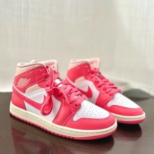 Air Jordan mid pink sneakers